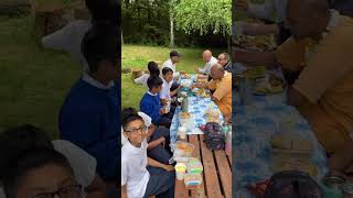 Keshava Swami had a lunch picnic with young Year 6 students from the gurukula yesterday! :) #shorts