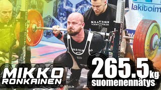 265.5kg suomenennätys jalkakyykky 83kg sarjaan | Mikko Ronkainen