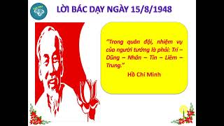 LỜI BÁC HỒ DẠY NGÀY 15/8/1948