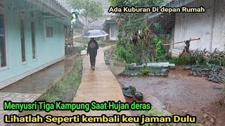 Hujan Deras Mengguyur kampungku⁉️Dingin Tapi nyaman Karena suasannya seperti Jaman dulu...