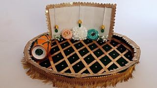 how to make mehndi thali# ll #mehandi plate decoration ll mehndi plate making for wedding#