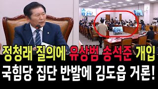 정청래 질의에 유상범 송석준 개입! 화난 위원장, 국힘당 김도읍까지 거론하는데!