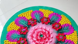 Easy and Beautiful Rangoli / festival special rangoli#shivratri #diwali