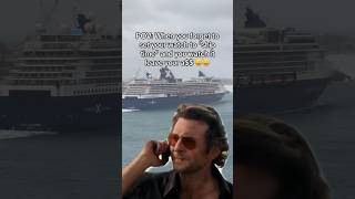 Oops! Bradley Cooper Gets Left by Cruise Ship 😩🛳️ #cruisememe #cruiseproblems #cruiselife