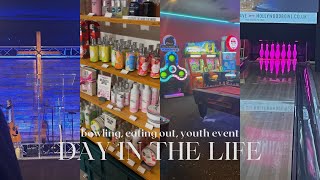 SATURDAY IN THE LIFE | bowling, eating out, youth event