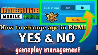 How to change age in bgmi 18 to 18 plus | change to above 18