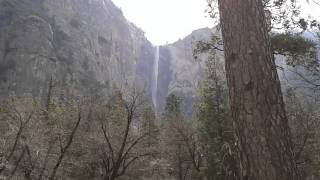 Nice View of Mountains and Waterfall at Yosemite National Park, California (March 2015)