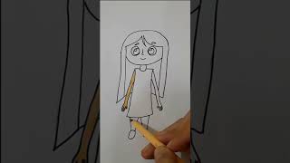 How to draw a girl 👧 step by step | رسم بنت فتاة سهلة