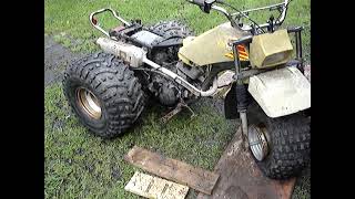 BARN FIND! Yamaha 200 3 WHEELER. First Start after years of sitting in a field