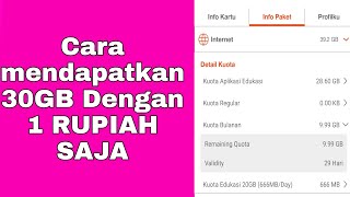 Cara mengklaim Kuota TRI 30GB gratiss!!