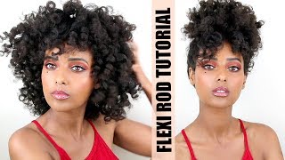 Flexi Rod Tutorial on Blown Out Natural Hair | My Fave Hairstyle & Easy Updo!