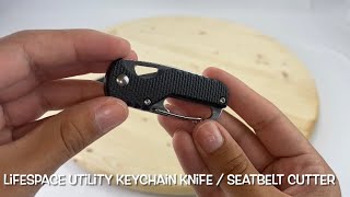 Lifespace Utility Keychain Knife/Seatbelt Cutter