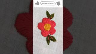 hand stitch design simple flower design #hand #embroidery #handwork #jrhandwork #shorts #short video