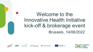 IHI brokerage- Introduction and presentation of call topics