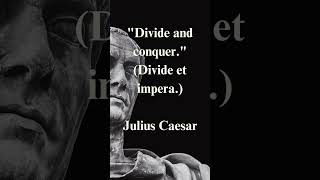 Ancient Julius Caesar Life Changing Quote Divide and conquer #juliuscaesar #ancientphilosophy