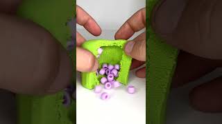 Very Satisfying and Relaxing  Crunchy Colorful Kinetic Sand Cutting vs Beads Part 172 #ASMR #shorts