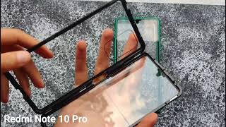 Магнитный чехол с защитным стеклом для Xiaomi Redmi Note 10 Pro