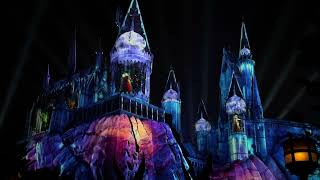 The Magic of Christmas at Hogwarts Castle Light Show at Universal Studios Hollywood