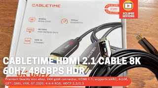 Cabletime Active Optical HDMI 2.1 Cable 8K 60Hz 48Gbps HDR