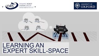 Learning an Expert Skill-Space for Replanning Dynamic Quadruped Locomotion over Obstacles