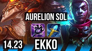 AURELION SOL vs EKKO (MID) | 10/1/6, Legendary | KR Master | 14.23