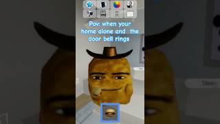 pov: when your home alone and the door bell rings #trending #funny #brookhaven #roblox #viral #pov