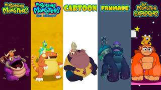 My Singing Monsters, Lost Landscapes, Cartoon, Fanmade, Monster Exolorers | Redesign Comparisons