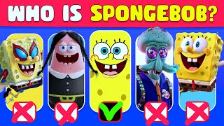 GUESS MEME SONG😀SpongeBob Edition | WHO'S DANCING & SINGING?Elsa, Wednesday, Skibidi, Salish Matter