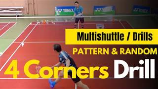 Mastering Badminton - 4 Corner Drill Pattern & Random