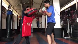 Renshi Rasheed Okinawa is coaching kick boxing