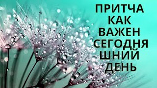 ПРИТЧА КАК ВАЖЕН СЕГОДНЯШНИЙ ДЕНЬ. Мудрость веков.