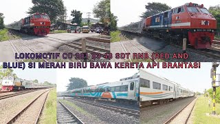 LOKOMOTIF CC 201 83 48 SDT RNB MERAH BIRU BAWA BRANTAS! JPL 130 Dekat Stasiun Kedunggedeh Bekasi