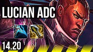 LUCIAN & Milio vs APHELIOS & Janna (ADC) | 8/1/6, Legendary | NA Grandmaster | 14.20