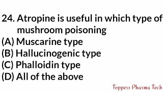 Pharmacology Questions Paper | Multiple Choice Questions Paper - 3