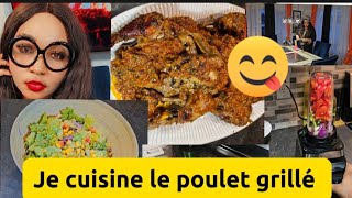 CUISINONS LE POULET MATURE GRILLÉ À LA POÊLE| SALADE | LOVELY MICH #recipe #cooking