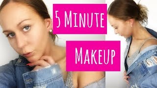 5 MINUTE MAKEUP TUTORIAL | NO FOUNDATION LOOK | Vlogtober #5