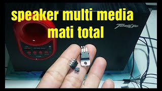 cara memperbaiki speaker aktif mati total