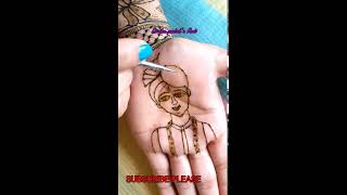 How To Drow दुल्हा In Mehndi Design 💜| Mehndi Design👌 #Shorts #AnitapatelsArt