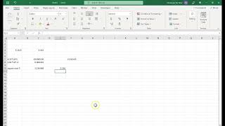 Decimals etc and Excel