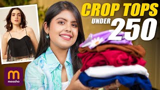 Meesho Crop-Tops Haul Under 250 for Women/Girls | Korean Tops Review By Priya Pandey