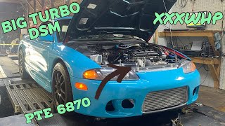 BIG TURBO DSM HITS DYNO… PTE 6870 ECLIPSE GSX… XXXWHP?