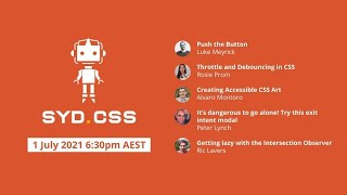 SydCSS July 2021 - First time speaker night