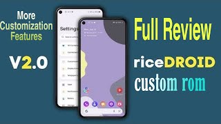 RiceDroid v2.0 Android 12L Custom Rom For Redmi Note 8 Full Review