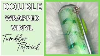 Double Vinyl Wrap I Epoxy Resin Art I Teck Wrap Craft Vinyl I Tumbler Tutorial