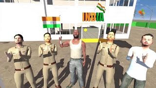 Franklin Become Giant Police in Indian Bike Driving 3D ! Happy independence day🎈