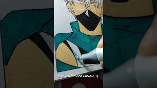 Drawing Kakashi Hatake In Demon Style ✨ #anime #art #naruto #shorts