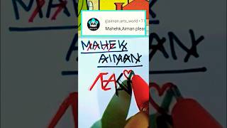 MAHEK AIMAN  Name Logo Design #trending #art #logo #viral #youtubeshorts #shorts