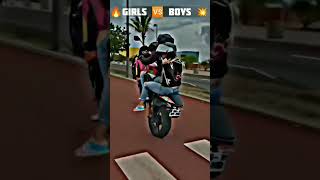 Bazigar🔥| girls 🆚 boys bike stunt | #shorts #youtubeshorts #duke200 #stunt