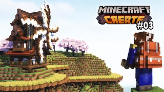 J'ai Créé une Ferme à Nourriture AUTOMATIQUE avec un Moulin pour ma Survie | Minecraft Create 1.20