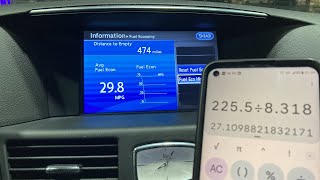 Real World Fuel Economy for Infiniti M35h Q70 hybrid